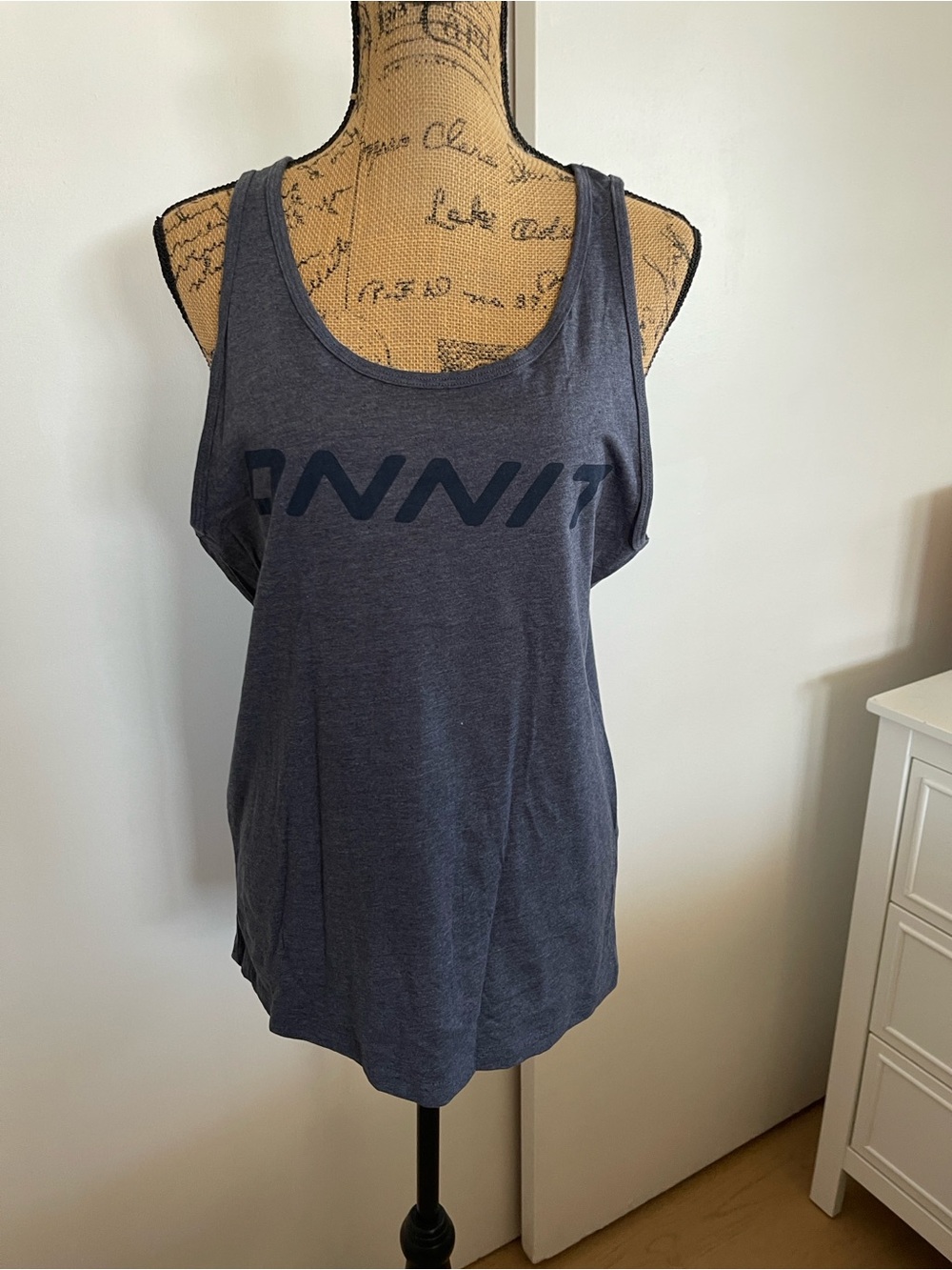 Navy Blue Men's Scoop Neck Tank